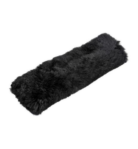 Copricintura di sicurezza in vera pelliccia di montone Nero