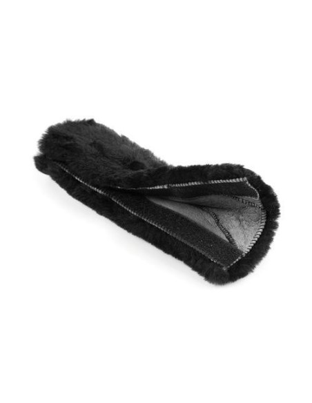 Copricintura di sicurezza in vera pelliccia di montone Nero