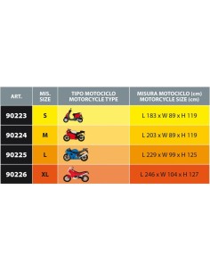 Coprimoto in PVC doppio strato impermeabile taglia L L229xW99xH125 2