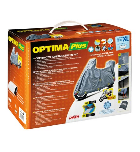 Coprimoto Optima Plus moto scooter con parabrezza e bauletto 246x104x148cm