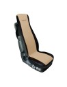 Coprisedile singolo camion poliestere e similpelle beige nero ELISA