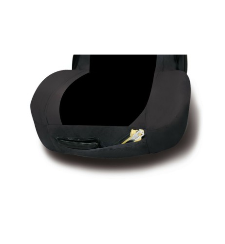 Coprisedile singolo fodera in similpelle nero blu per camion