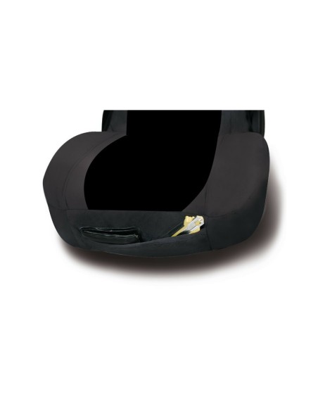 Coprisedile singolo fodera in similpelle nero blu per camion