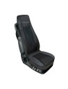 Coprisedile singolo fodera in similpelle nero grigio per camion