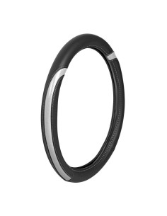 Coprivolante auto similpelle con inserti metallizzati Argento 37 39cm 2