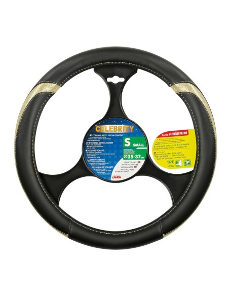 Coprivolante auto similpelle con inserti metallizzati Oro 35 37cm