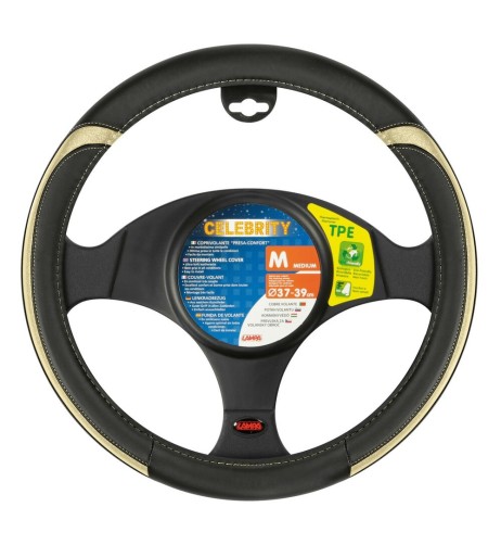 Coprivolante auto similpelle con inserti metallizzati Oro 37 39cm