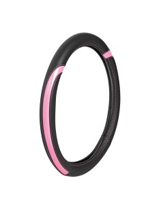 Coprivolante auto similpelle con inserti metallizzati Rosa 35 37cm 2