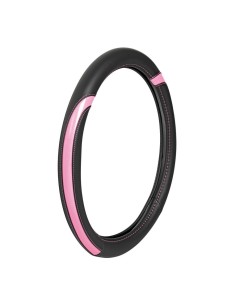 Coprivolante auto similpelle con inserti metallizzati Rosa 37 39cm 2