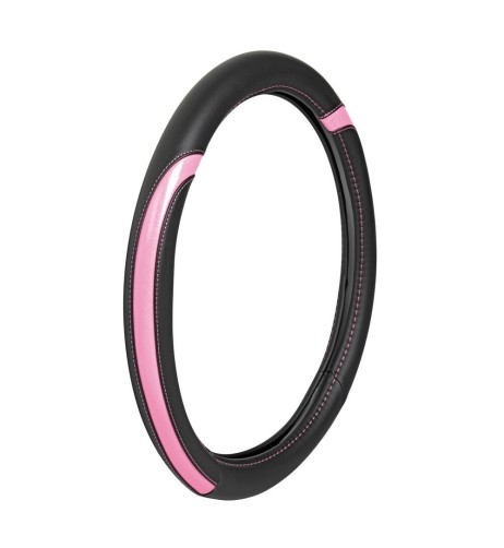 Coprivolante auto similpelle con inserti metallizzati Rosa 37 39cm
