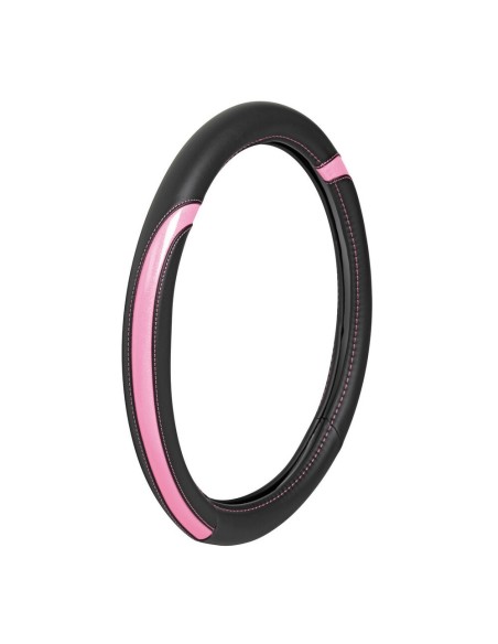 Coprivolante auto similpelle con inserti metallizzati Rosa 37 39cm