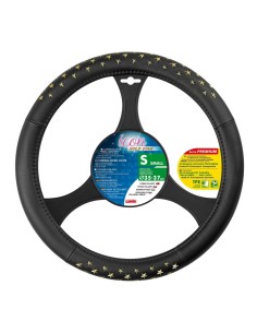 Coprivolante auto similpelle con inserti stelle Oro 35 37cm
