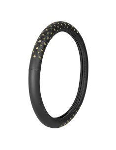 Coprivolante auto similpelle con inserti stelle Oro 35 37cm 2