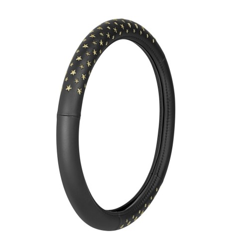 Coprivolante auto similpelle con inserti stelle Oro 35 37cm