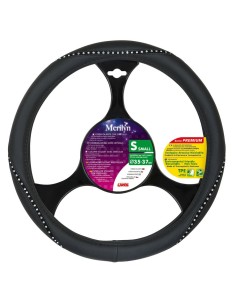 Coprivolante auto universale 35 37cm in similpelle con cristalli