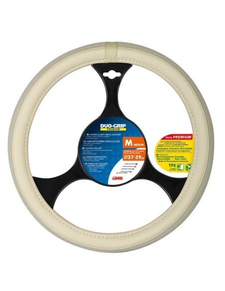 Coprivolante auto universale 37 39cm in similpelle Duo Grip Beige