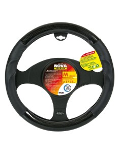 Coprivolante auto universale in similpelle carbon look Nova 37 39cm