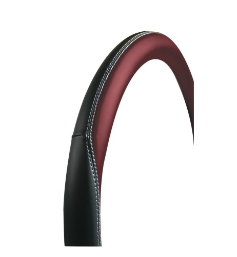 Coprivolante auto universale similpelle traforata traspirante nero rosso 37