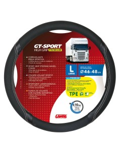 Coprivolante camion GT Sport nero argento in TPE taglia L 46 48cm