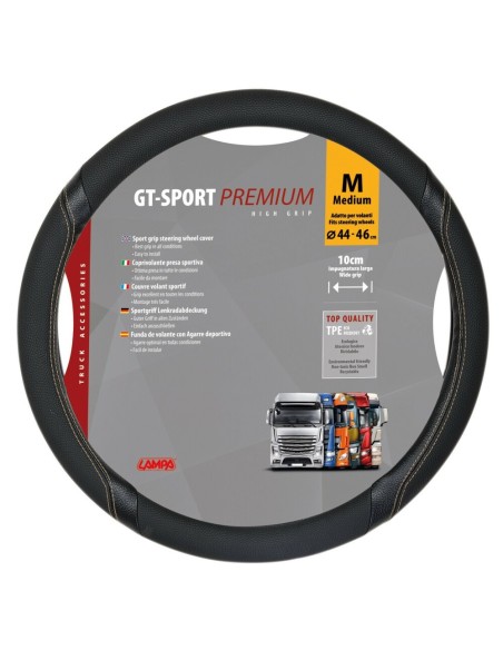 Coprivolante camion GT Sport nero beige in TPE taglia M 44 46cm