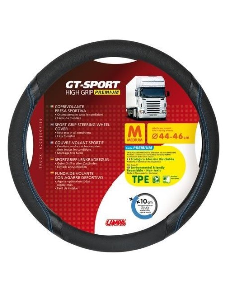 Coprivolante camion GT Sport nero blu in TPE taglia M 44 46cm