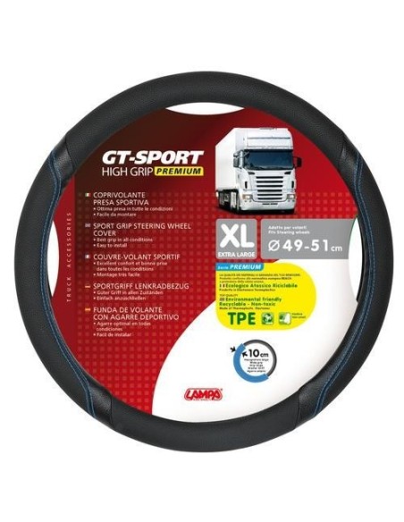 Coprivolante camion GT Sport nero blu in TPE taglia XL 49 51cm