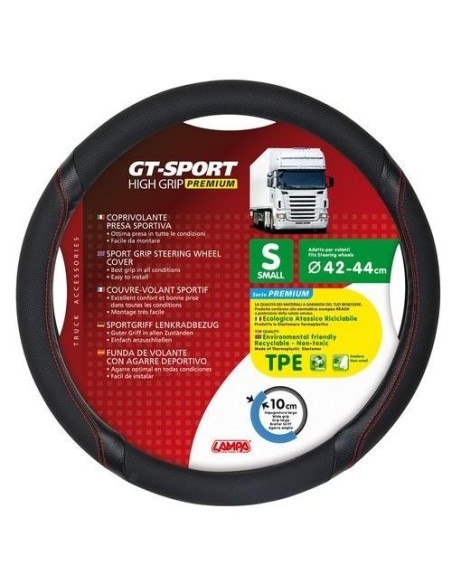 Coprivolante camion GT Sport nero rosso in TPE taglia S 42 44cm
