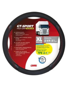 Coprivolante camion GT Sport nero rosso in TPE taglia XL 49 51cm