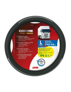 Coprivolante camion in eco pelle traforata Crome Strip Premium 46 48cm
