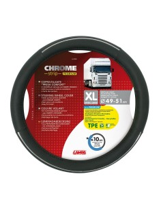 Coprivolante camion in eco pelle traforata Crome Strip Premium 49 51cm