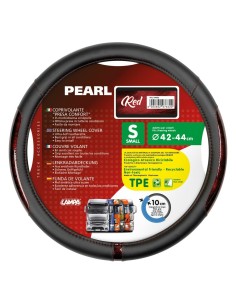 Coprivolante camion in similpelle con inserti perlato rosso taglia S 42 4