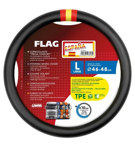 Coprivolante camion in similpelle Flag Espana taglia L 46 48cm