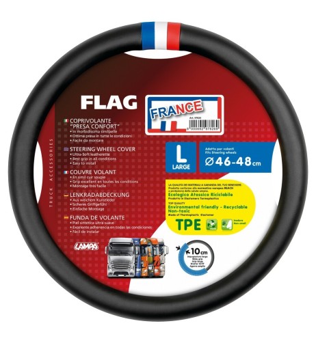 Coprivolante camion in similpelle Flag France taglia L 46 48cm