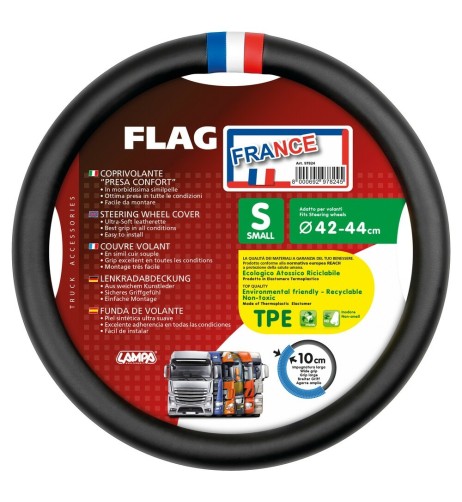 Coprivolante camion in similpelle Flag France taglia S 42 44cm