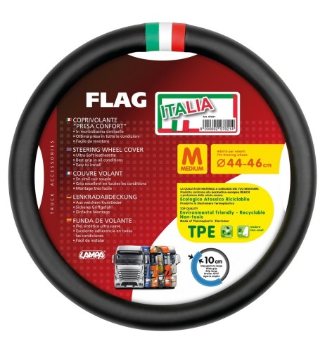 Coprivolante camion in similpelle Flag Italia taglia M 44 46cm