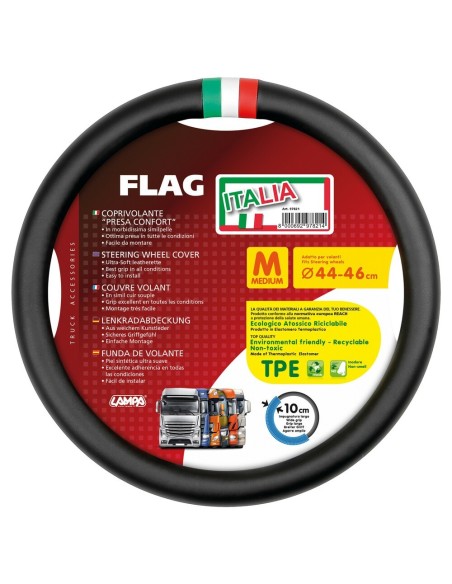 Coprivolante camion in similpelle Flag Italia taglia M 44 46cm