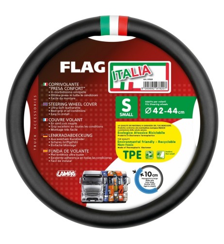 Coprivolante camion in similpelle Flag Italia taglia S 42 44cm