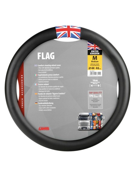 Coprivolante camion in similpelle Flag UK taglia M 44 46cm