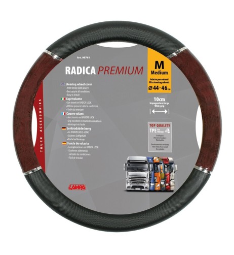 Coprivolante camion in TPE con inserti in radica look 44 46cm