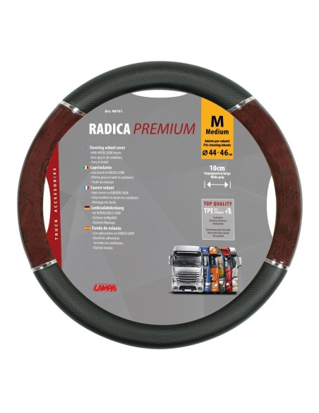 Coprivolante camion in TPE con inserti in radica look 44 46cm
