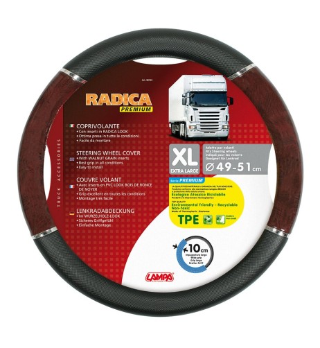 Coprivolante camion in TPE con inserti in radica look 49 51cm