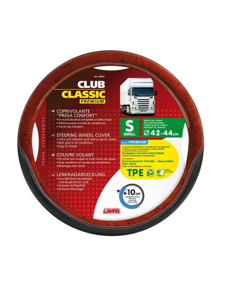 Coprivolante camion in TPE con inserti in radica look Club 42 44cm