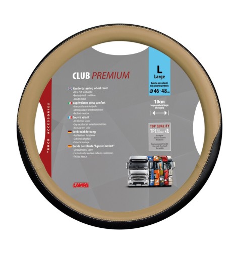 Coprivolante camion in TPE similpelle beige Club Premium 46 48cm