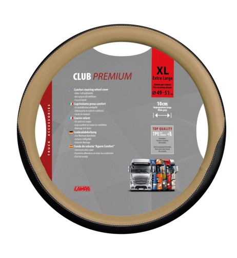 Coprivolante camion in TPE similpelle beige Club Premium 49 51cm