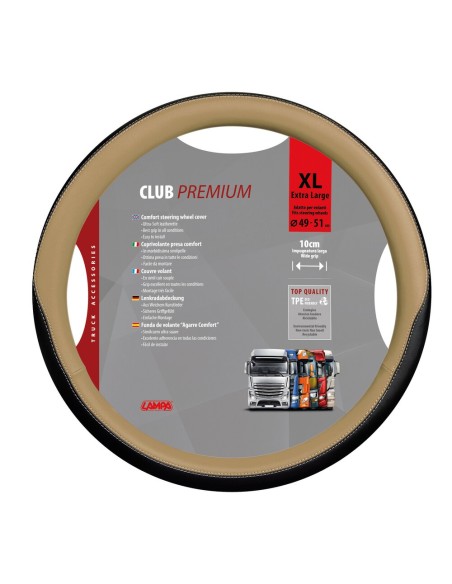 Coprivolante camion in TPE similpelle beige Club Premium 49 51cm