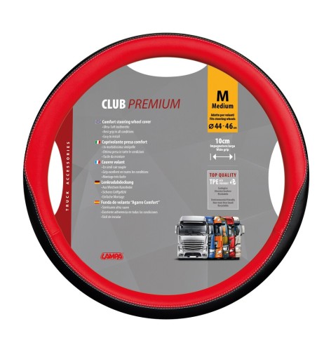 Coprivolante camion in TPE similpelle Rosso Club Premium 44 46cm