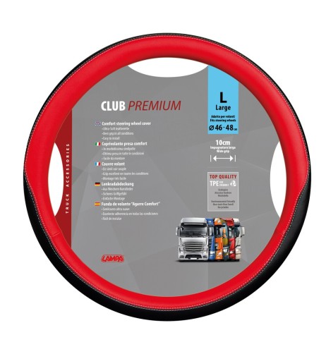 Coprivolante camion in TPE similpelle Rosso Club Premium 46 48cm