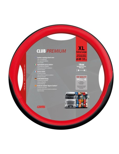Coprivolante camion in TPE similpelle Rosso Club Premium 49 51cm