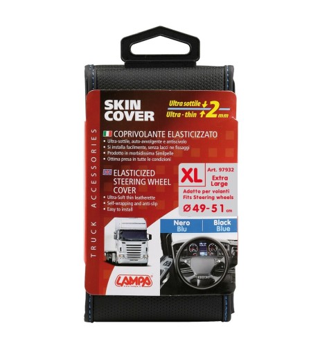 Coprivolante elasticizzato Camion ultra sottile Nero Blu 49 51cm