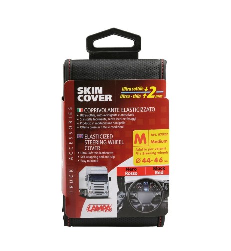 Coprivolante elasticizzato Camion ultra sottile Nero Rosso 44 46cm